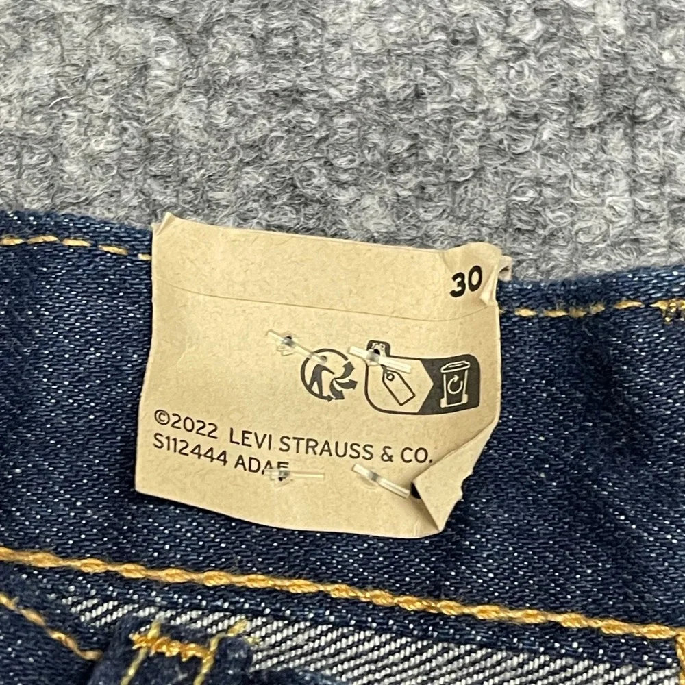 Levis 501 Denim Short Jeans Mens Size 30 Original Fit Indigo Blue Button Fly NEW